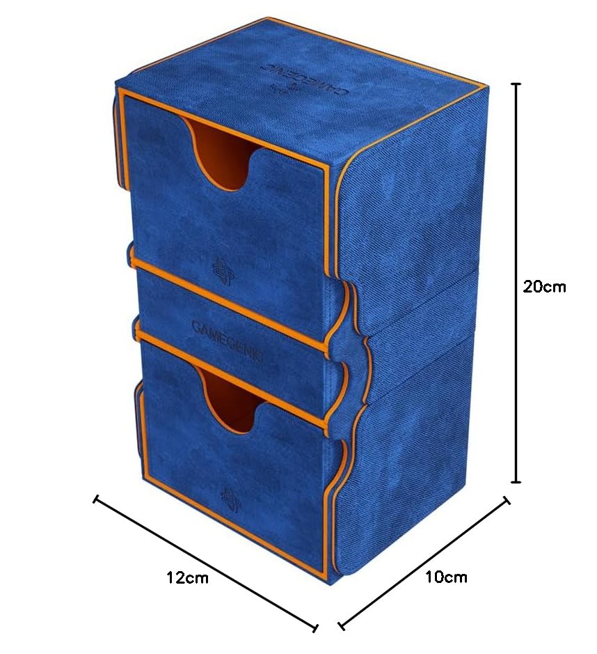 GameGenic Deck Box – Deck Box: Stronghold XL Blue/Orange Exclusive